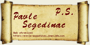 Pavle Segedinac vizit kartica